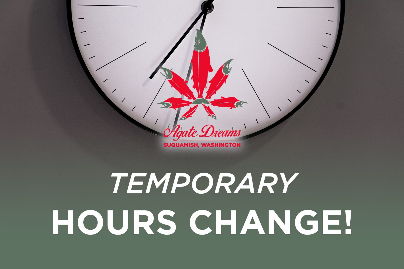 Temporary Hours Change! Agate Dreams