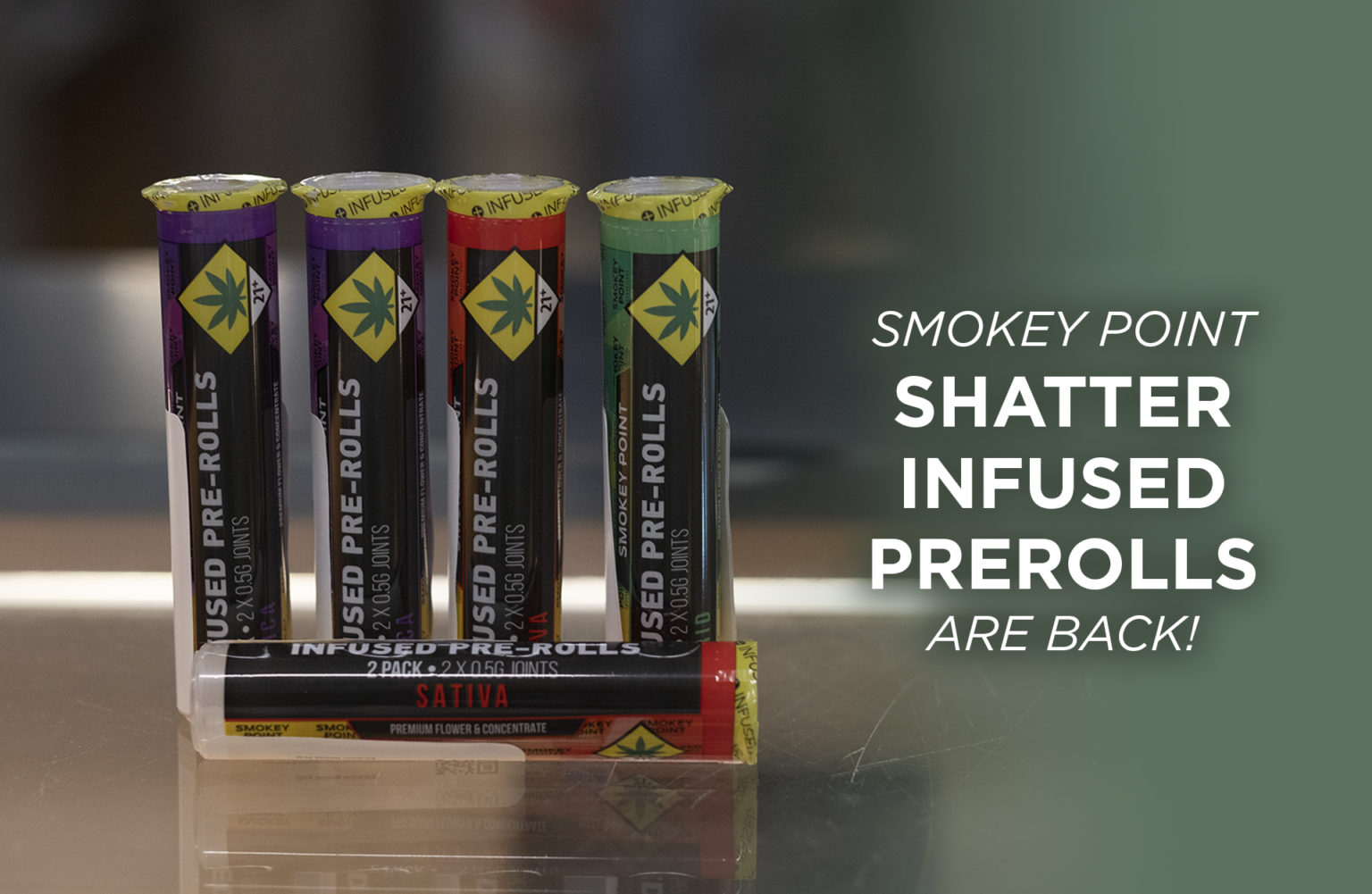 Smokey Point ShatterInfused Prerolls are BACK! Agate Dreams