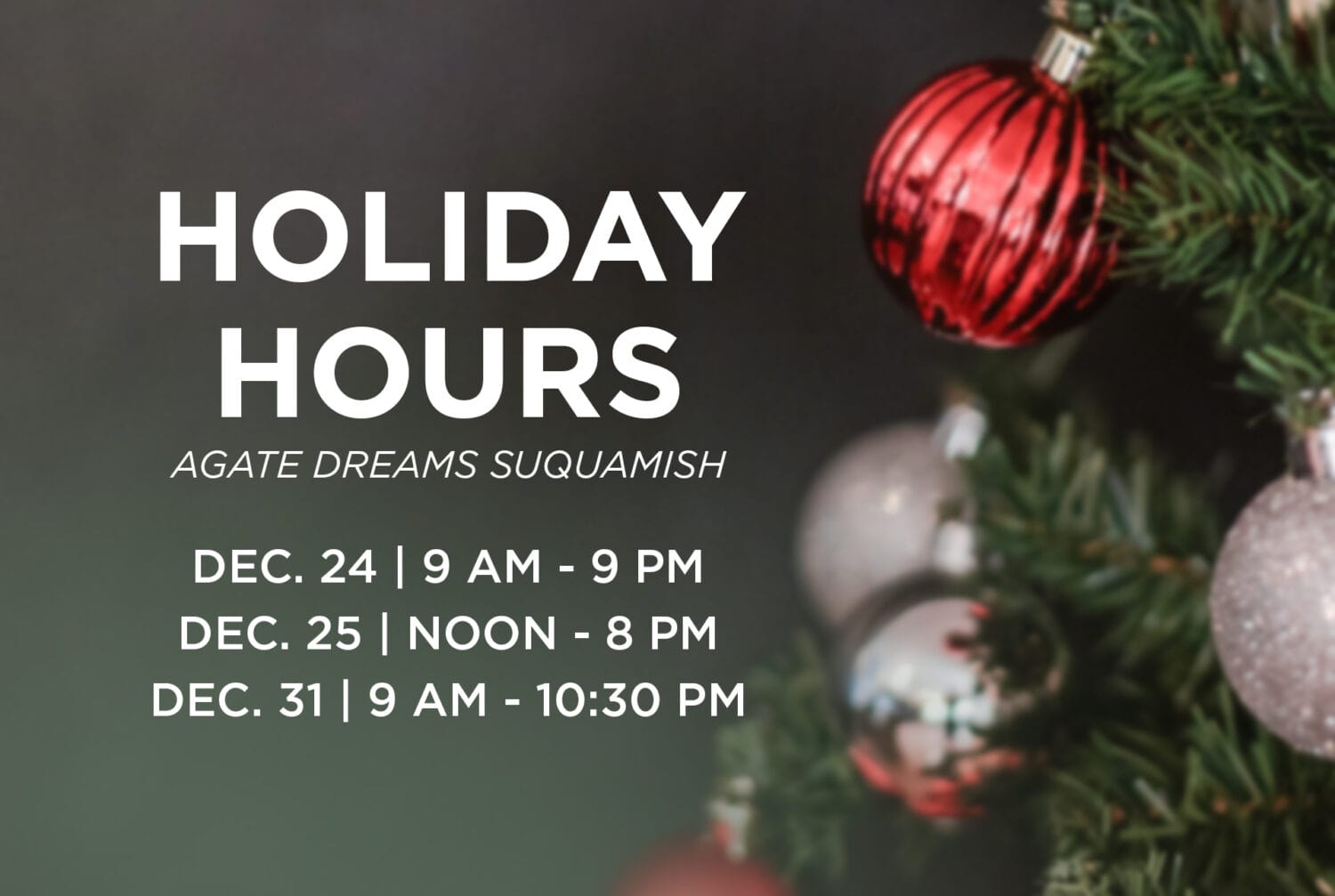 Holiday Hours